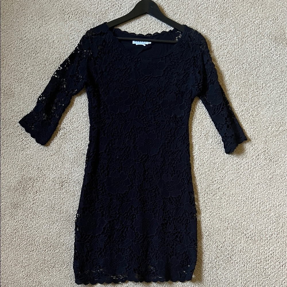 Velvet by Graham & Spencer Navy Lace Dress